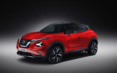 2022, Nissan Juke, 4k, front view, exterior, red crossover, red Nissan Juke, new red Juke 2023, japanese cars, Nissan
