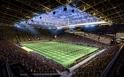 westfalenstadion, نظرة داخلية, مجال كرة القدم, سيجنال ايدونا بارك, ملعب بوروسيا دورتموند, ملعب كرة قدم ألماني, bvb stadion دورتموند, دورتموند, شمال الراين وستفاليا, ألمانيا, كرة القدم