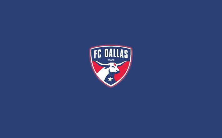 club de fútbol, el logotipo, el fc dallas, de fondo azul