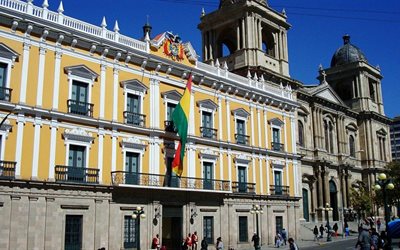 şehir, bina, sokak, Bolivya, palacio quemado bölümü