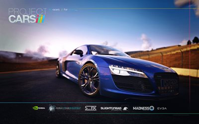audi r8, games, project cars, video game, 2015, racing