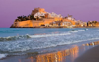 costa blanca, Torre del Mar, ada, şehir, sahil, spain