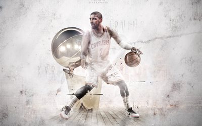 kyrie irving, de los cavaliers de cleveland, 2015, defensor, de la nba, el jugador de baloncesto, los cleveland cavaliers