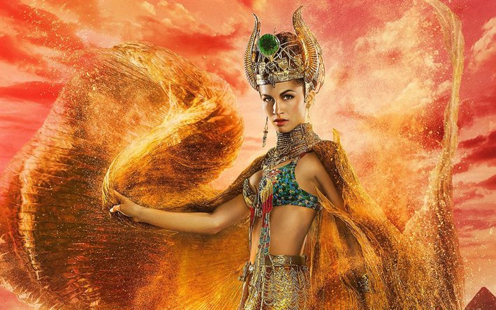 la fantasía de 2016, los dioses de egipto, aventura, hathor, elodie yung
