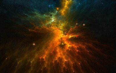 stars, nebula, the universe, space, colored, tumannosti, clouds