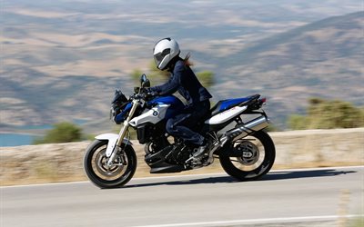 roadster, girl, new, f800r, bmw, 2015, road, movement