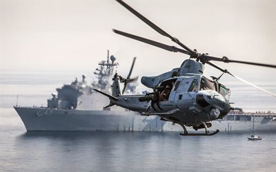 el mar, los barcos, barco, barcos, militar, marítimo, un helicóptero, helicóptero militar