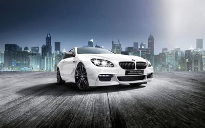 coupé, bmw 640i, blanco, año 2015, el rendimiento de la edición, la ciudad, el coupe