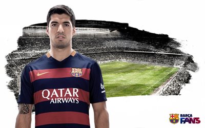 le fc barcelone, 2015-2016, luis suarez, barcelone, l'attaquant de football