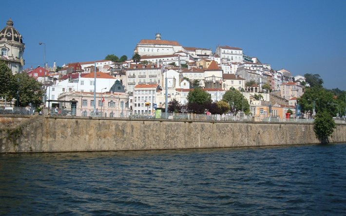 byggnad, kust, centro, portugal