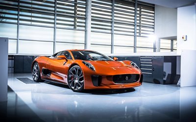 orange, 2015, jaguar c-x75, spectre, auto, james bond