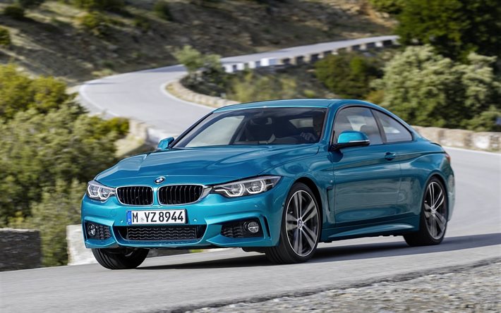 BMW M4, 2018 auto, BMW 4-serie coupe M sport, movimento, BMW