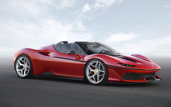 Ferrari J50, 2016 voitures, sportcars, rouge ferrari