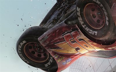 Lightning McQueen, crash, les Voitures 3, Disney, 2017 film