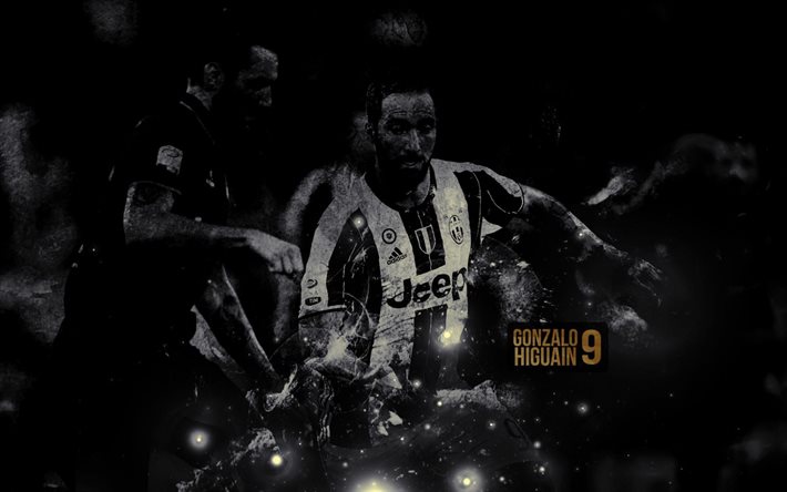 Gonzalo Higuain, footballers, Juve, Serie A, fan art, Juventus FC