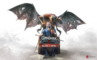 The Witcher 3, Wild Hunt, Blood and Wine, adventure, 2016, poster
