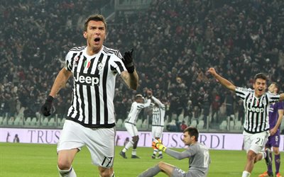 Mario Mandzukic, el futbolista, el partido, la Juventus, a las estrellas del fútbol