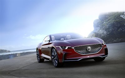 mg e-motion, konsepti, 2017, uudet autot, sähköauto, punainen coupe, mg