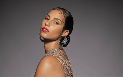 Alicia Keys, 2022, american singer, portrait, photoshoot, American star, popular singers, Alicia Keys portrait, makeup