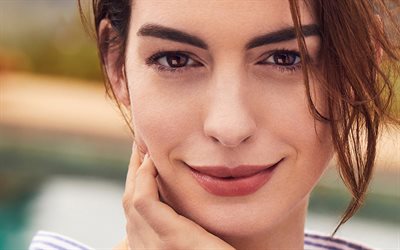 anne hathaway, portrait, actrice américaine, photographie, sourire, maquillage, actrices populaires, anne jacqueline hathaway