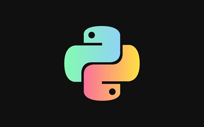 logo python, 4k, minimalismo, linguaggi di programmazione, creatività, python