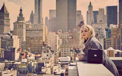 the city, kate bosworth, actress, model, photoshoot, 2015, handbag