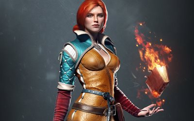 merigold, wild hunt, triss, the wild hunt, game, character, the witcher 3, role-playing game, 2015, games