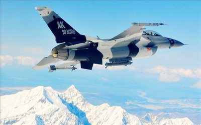 the sky, jet, fighter, camouflage, f-16, aircraft, army nato