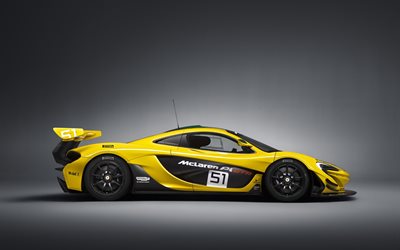 mclaren, gtr, 2015, limited edition, yellow, coupe, profile