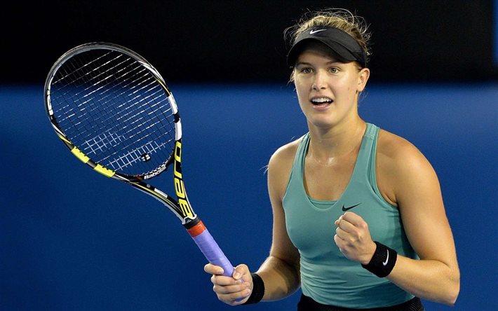 sports, eugenie bouchard, racket, tennis, two-handed backhand