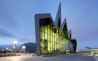 museo di trasporto, in scozia, a glasgow, architettura, edificio, scotlands