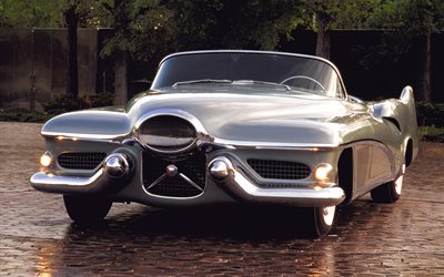 conversível, 1951, buick, lesabre, conceito, custom g, retrô, clássico