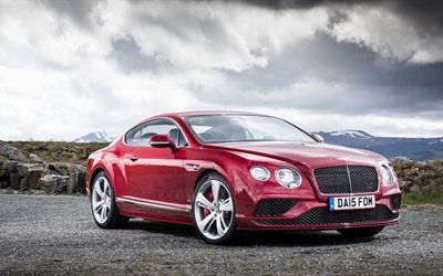continental, bentley, coupe, 2016, geschwindigkeit coupe, farbe, bently, candy red