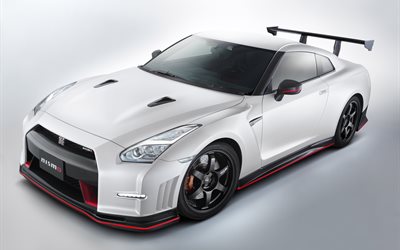 coupé, nissan, pacchetto, n-attacco, nismo gt-r, 2016, bianco, sport