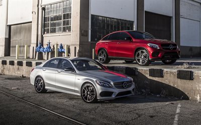 sedan, 2016, mercedes-benz, c450, red, amg, gle, 450, crossover, coupe