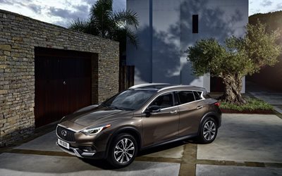 crossover, 2017, infiniti, qx30, the yard, the house, infinity, garage