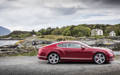 2016, shore, bentley, bently, continental, the house, speed, coupe, color, candy red