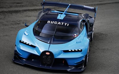 2015, bugatti, ビジョン, グランツーリスモ, 車, トップビュー