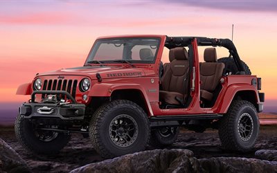 wrangler, jeep, red rock, en 2015, un concept, une jeep, suv