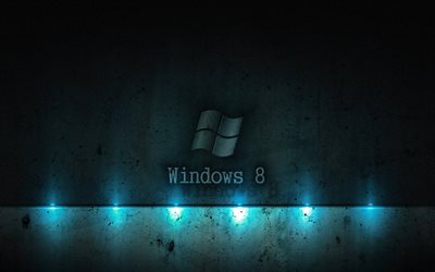 grunge, windows 8, lâmpada, logotipo
