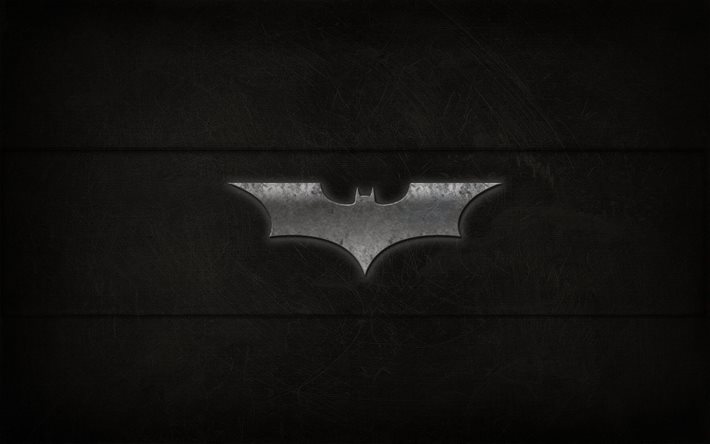 minimalismo, batman, fondo negro, el murciélago, el logotipo de metal