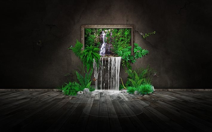 bathroom, nature, picture, abstraction