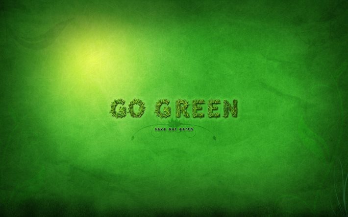 doğayı korumak için, yazıt, Yeşil, Yeşil arka plan, minimalizm git