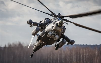 the mi-28n, night hunter, attack helicopter