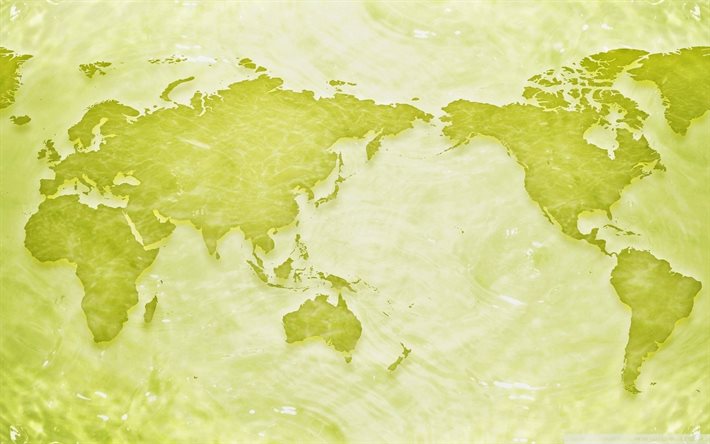 green background, map of the world, texture
