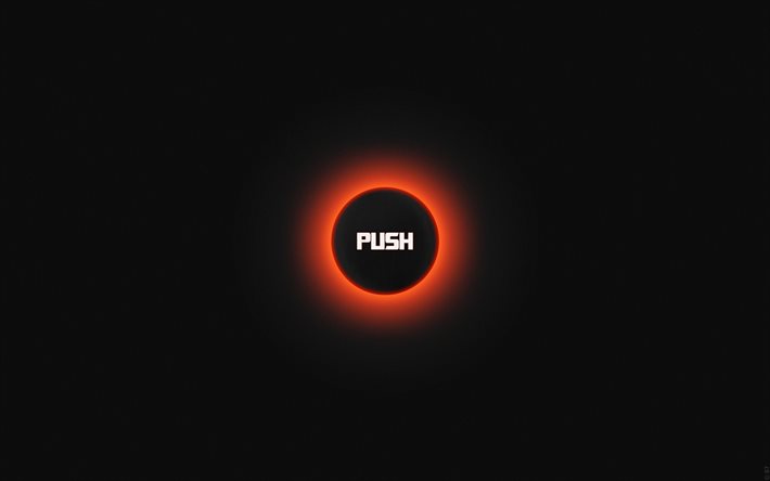 button, backlight, black background
