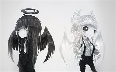 ángel, el demonio, el anime, los personajes