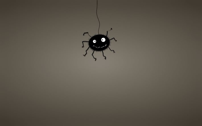 minimalismi, hämähäkki, harmaa tausta