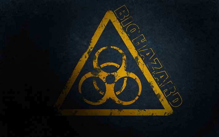 biohazard, emblema, signo