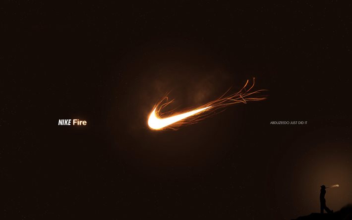 Scarica Sfondi Logo Fuoco Agung Nike Per Desktop Libero